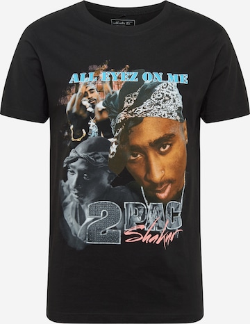 T-Shirt 'Tupac' Mister Tee en noir : devant