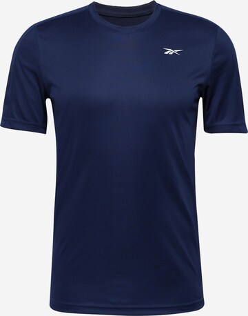 T-Shirt fonctionnel Reebok en bleu : devant