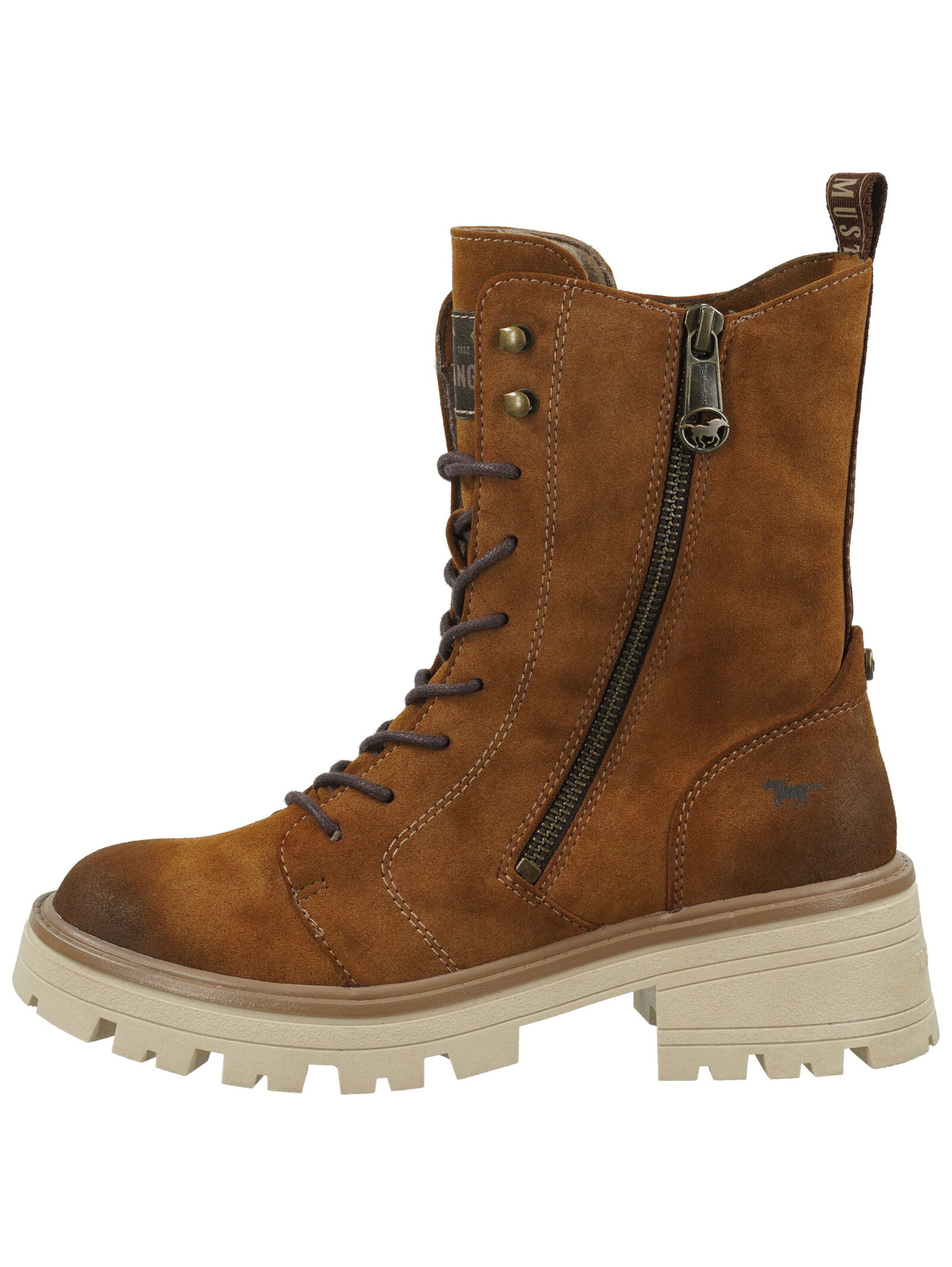 Bottines à lacets MUSTANG en marron