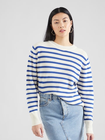 Lollys Laundry Sweater 'Swan' in Blue: front