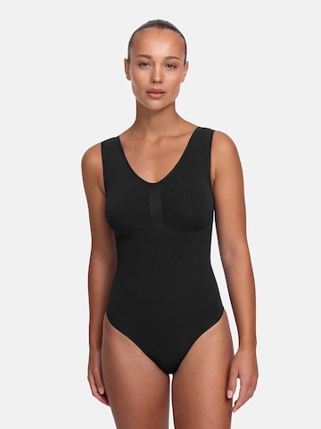 cfab (formerly creamy fabrics) Shapingbody 'Tank Bodysuit Sculpting Shapewear mit Slip' in Zwart