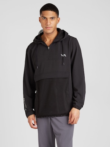 RVCA Athletic Jacket 'X OVER' in Black: front