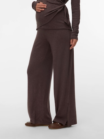 MAMALICIOUS Wide leg Broek in Bruin: voorkant