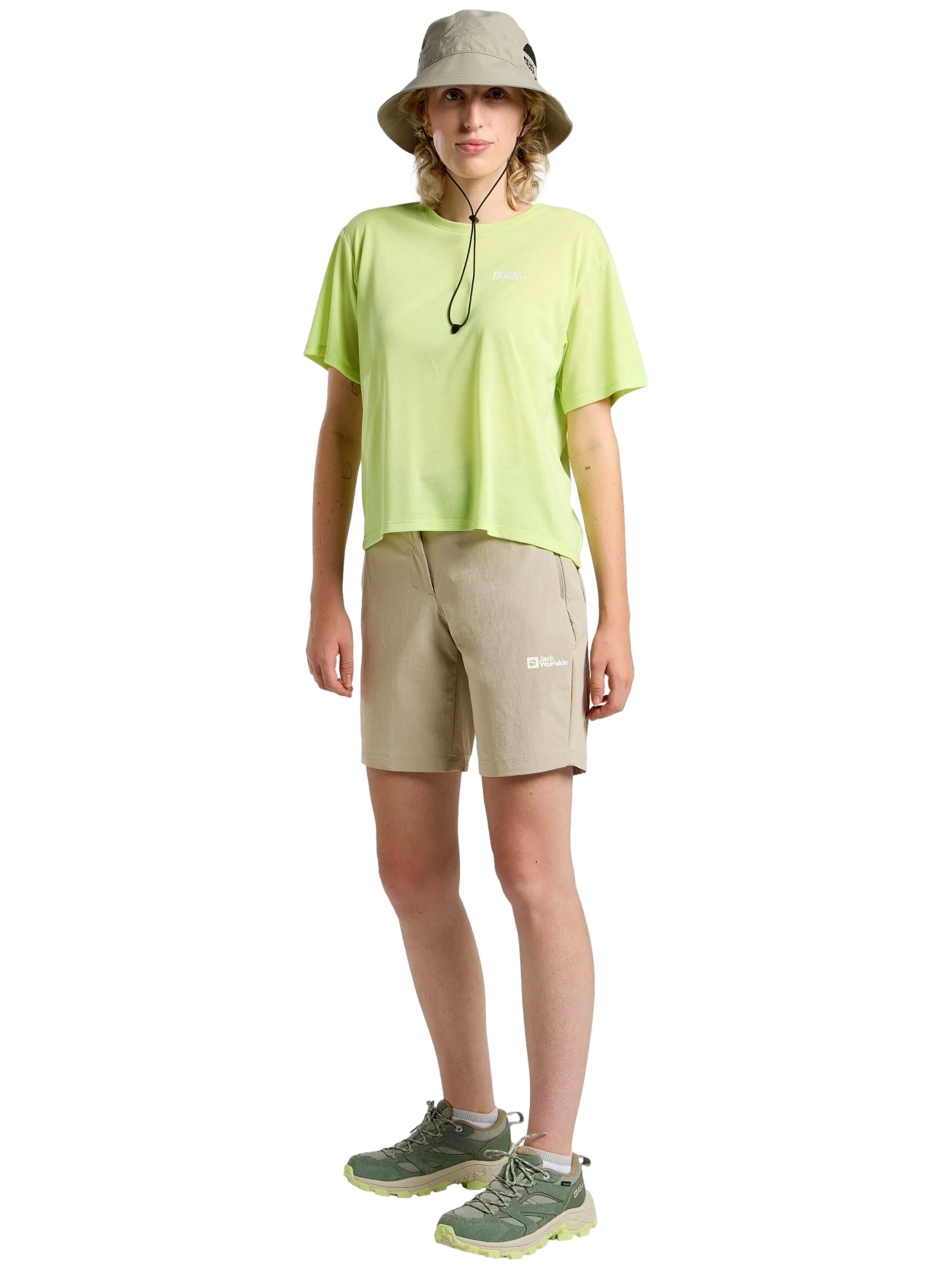 JACK WOLFSKIN Funktionsbluse 'VONNAN T W' i grøn: forside