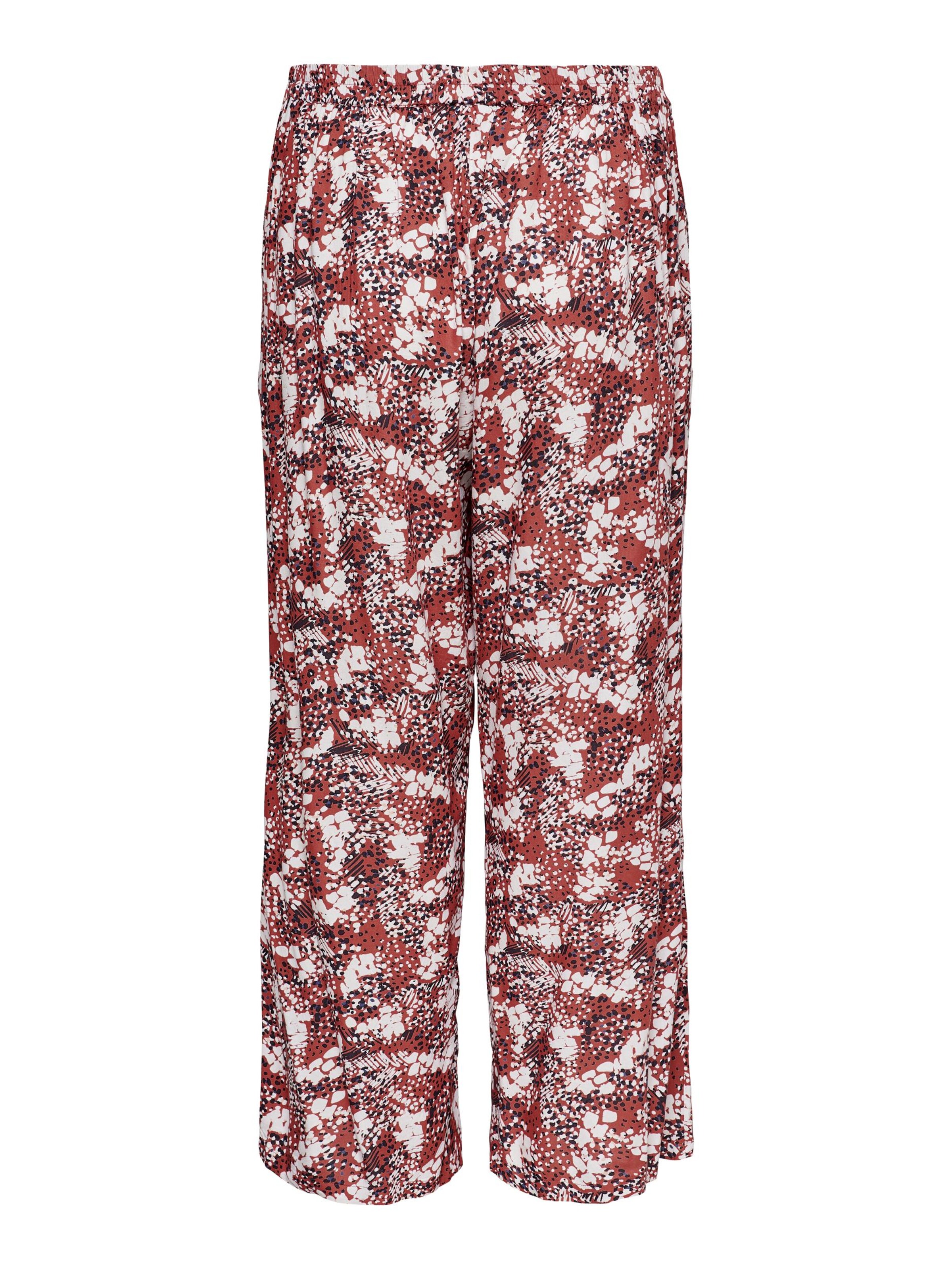 ONLY Carmakoma Loosefit Broek 'BANDI' in Rood