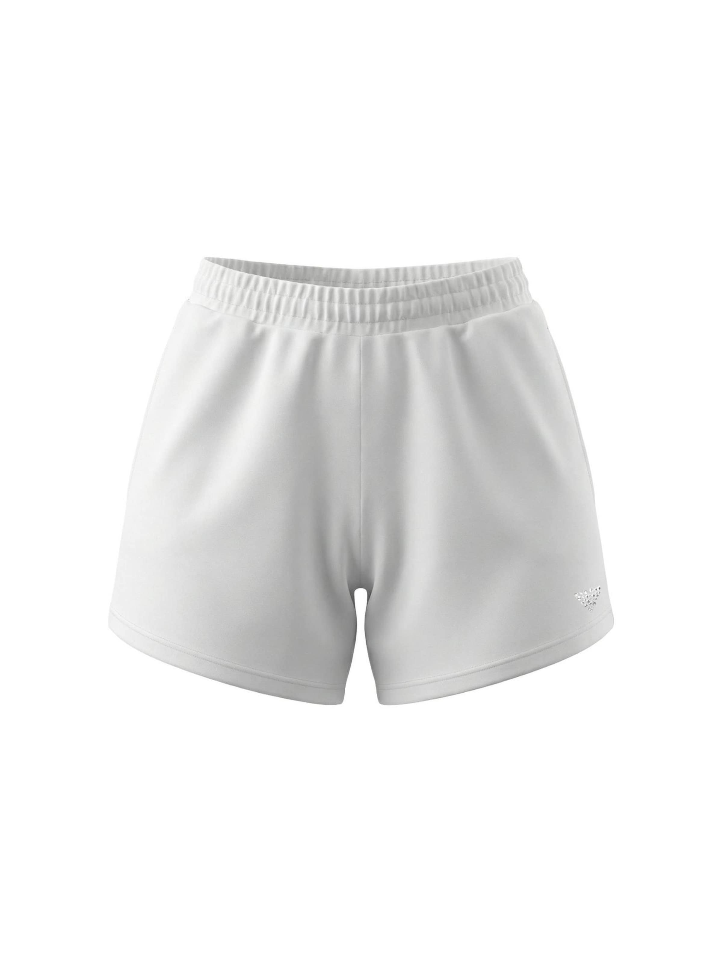 Wide leg Pantaloni 'SILVY SHORTS V6GD14 K3090' di GUESS in bianco: frontale