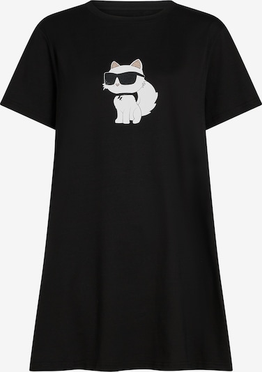 Pižaminiai marškinėliai 'Ikon Rhinestone' iš Karl Lagerfeld, spalva – rožių spalva / juoda / balta, Prekių apžvalga