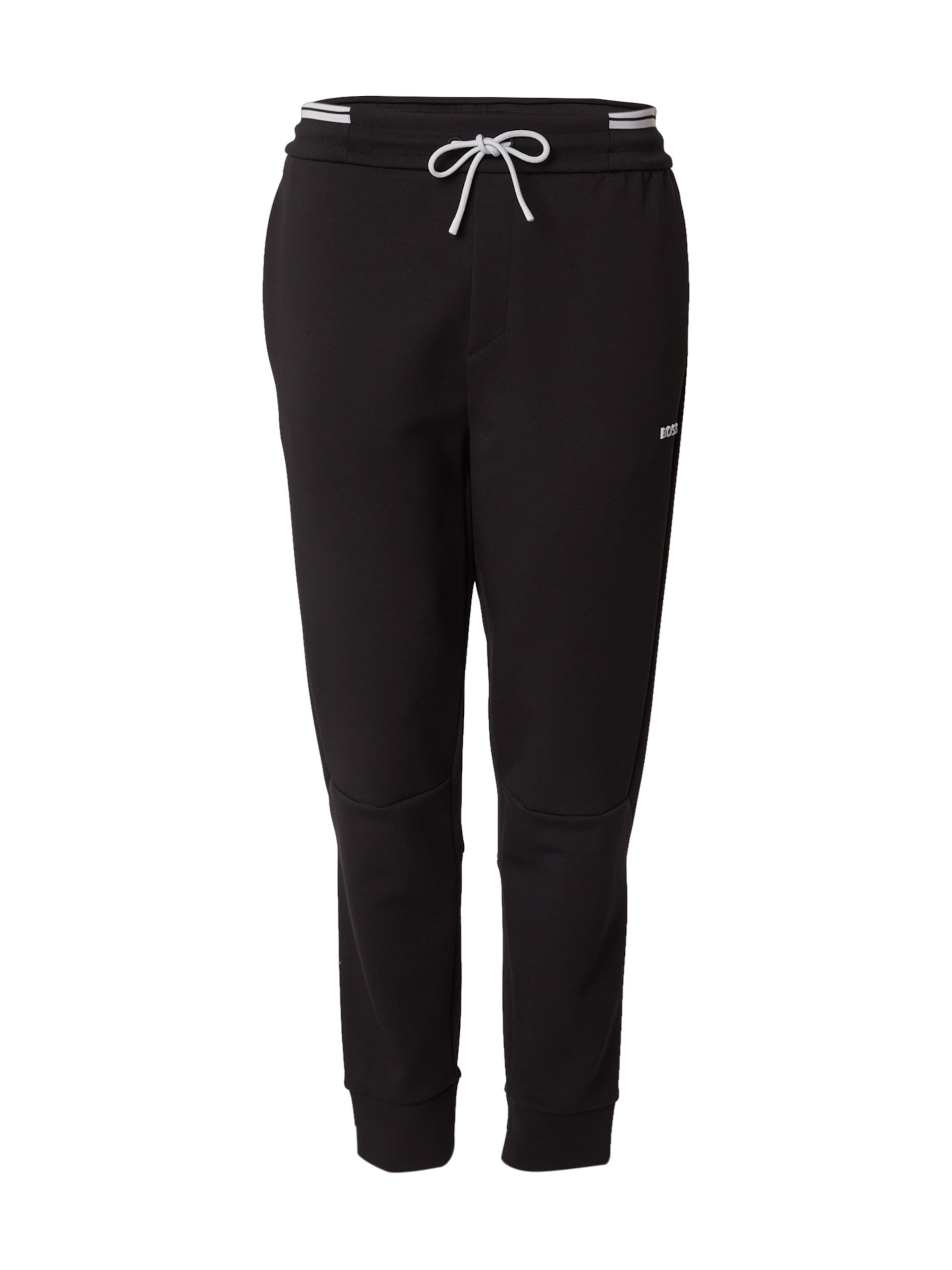 BOSSTapered Hlače 'Zone' - crna boja: prednji dio