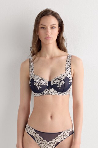 INTIMISSIMI Balconette Bra 'Daniela Pretty Flowers' in Blue