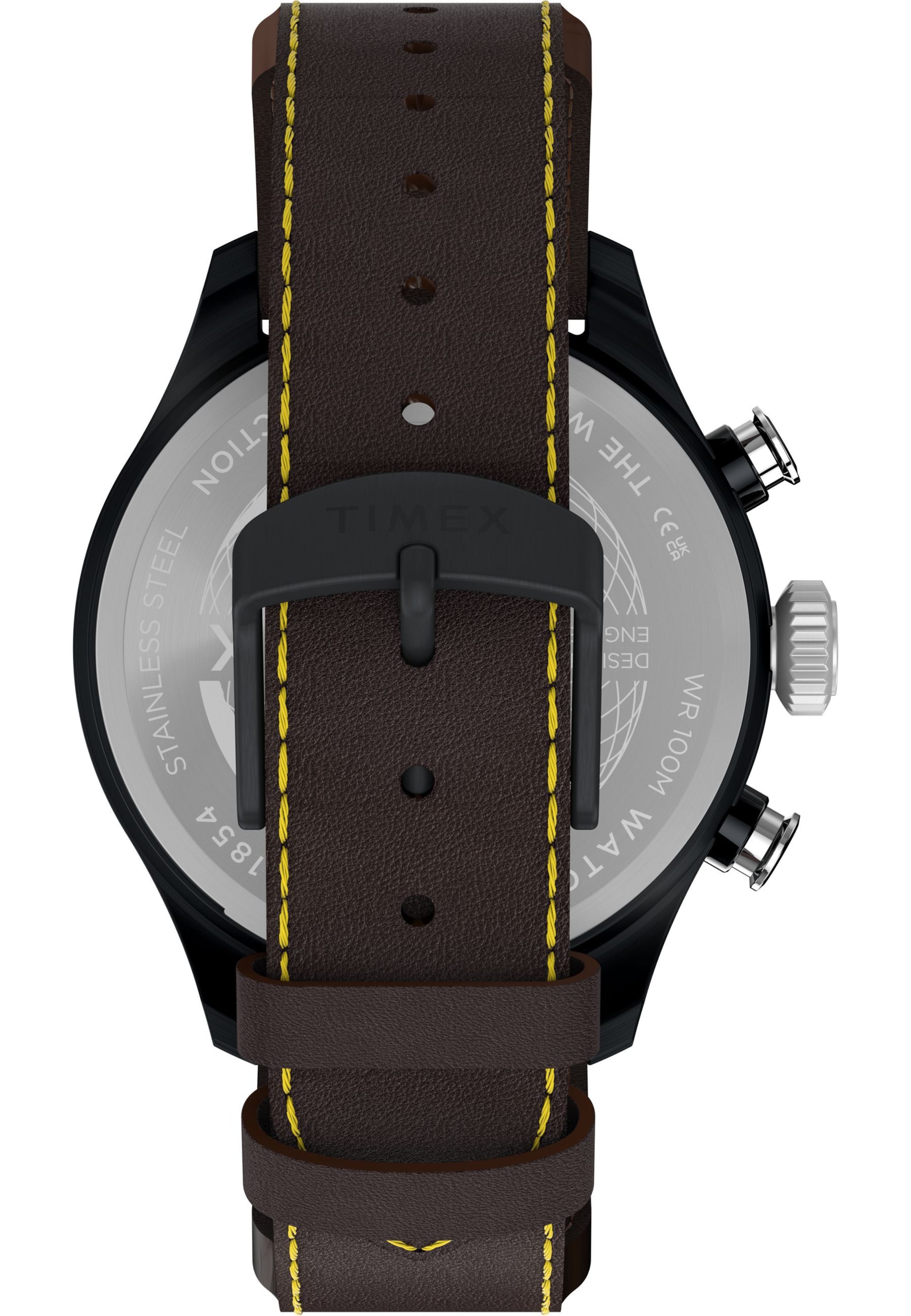 Montre à affichage analogique 'Waterbury Ace Fly-Back' TIMEX en marron