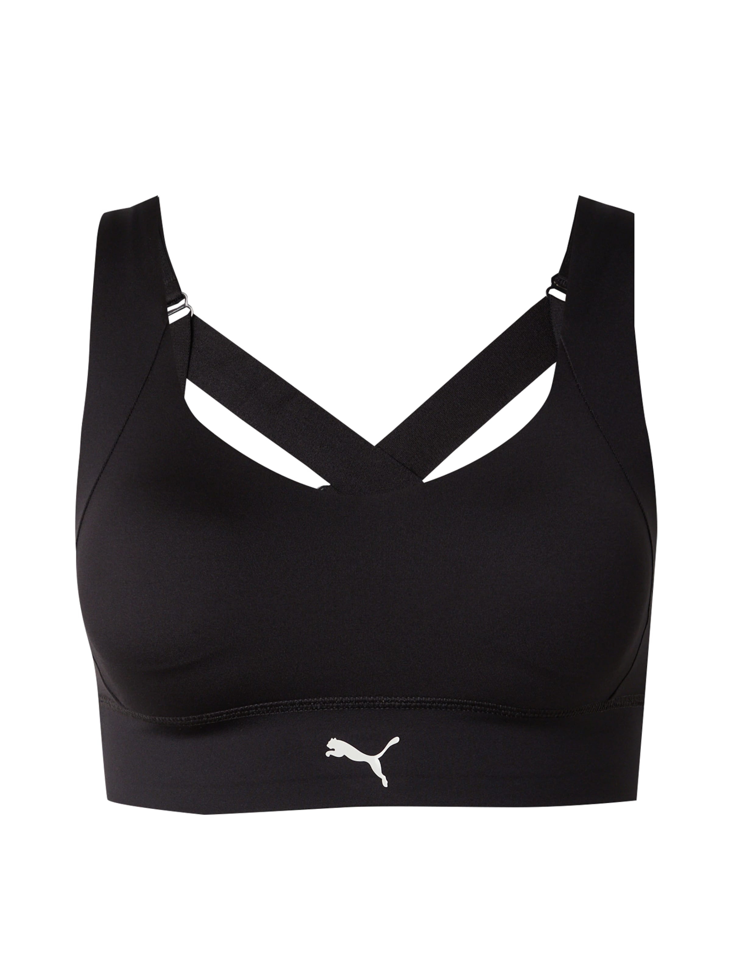 Bustieră Sutien sport de la PUMA pe negru: față