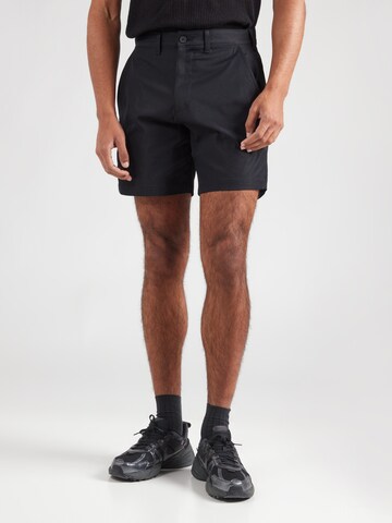 Regular Pantalon chino Abercrombie & Fitch en noir : devant