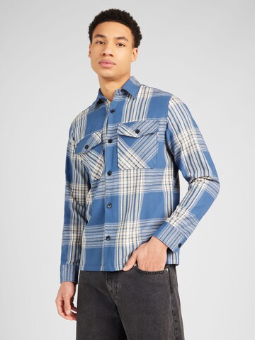 JACK & JONES Comfort fit Button Up Shirt 'Roy' in Blue: front