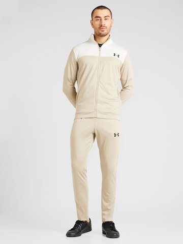 UNDER ARMOUR Tracksuit 'Emea' in Beige: front