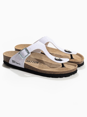 Bayton - Sandalias de dedo 'Melia' en blanco