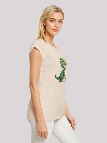 F4NT4STIC Shirt 'Süßer grüner Dino' in Beige
