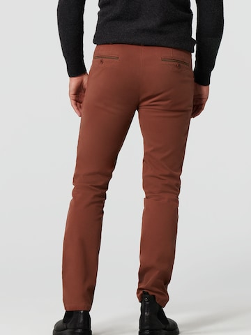 MEYER Slimfit Chinohose in Braun