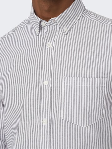 Only & Sons Regular fit Overhemd 'Alvaro' in Grijs