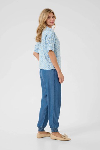 Cream Blouse 'Tiah' in Blue