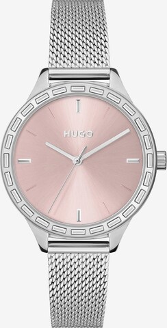 HUGO Red Analog watch in Silver