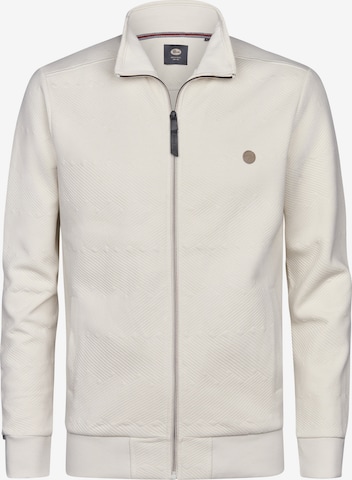 Petrol Industries Sweatvest 'Destino' in Wit: voorkant