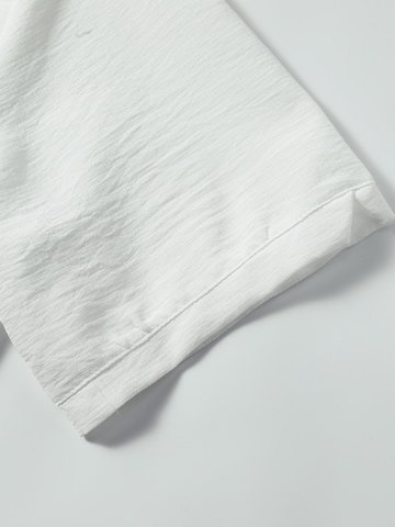 ALLTHEMEN Comfort fit Button Up Shirt 'Leichtmut' in White