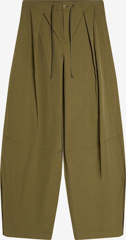 Pantaloni de la Bershka pe verde: față