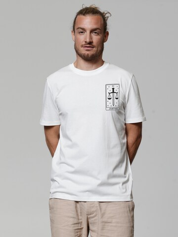 T-Shirt 'Tarot Justice' Watapparel en blanc : devant