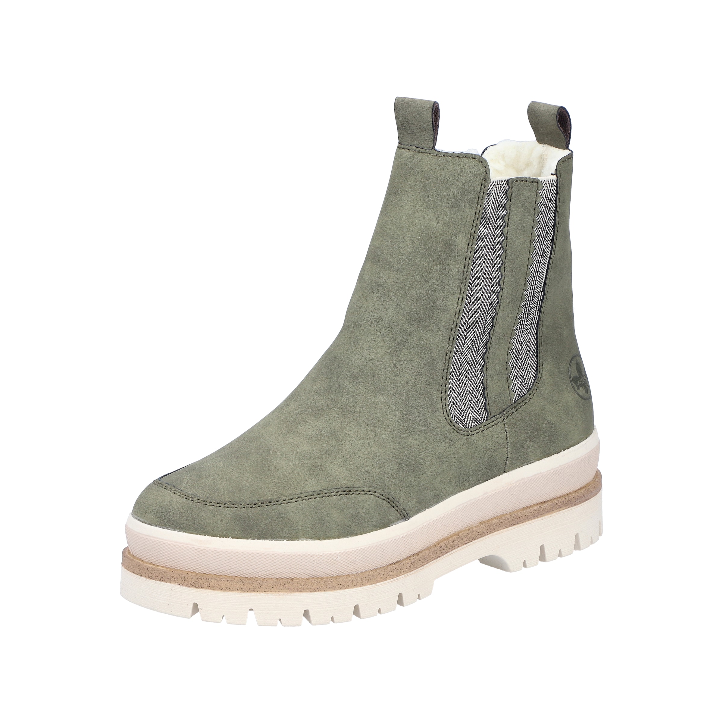Rieker Chelsea Boots in Green: front