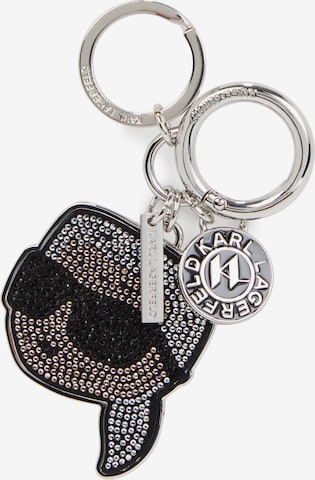 Karl Lagerfeld Key Ring 'Ikonik Rhinestones' in Silver: front