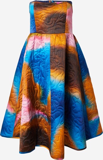 Helmstedt Kleid 'ANNA' in blau / braun / cognac / rosa, Produktansicht