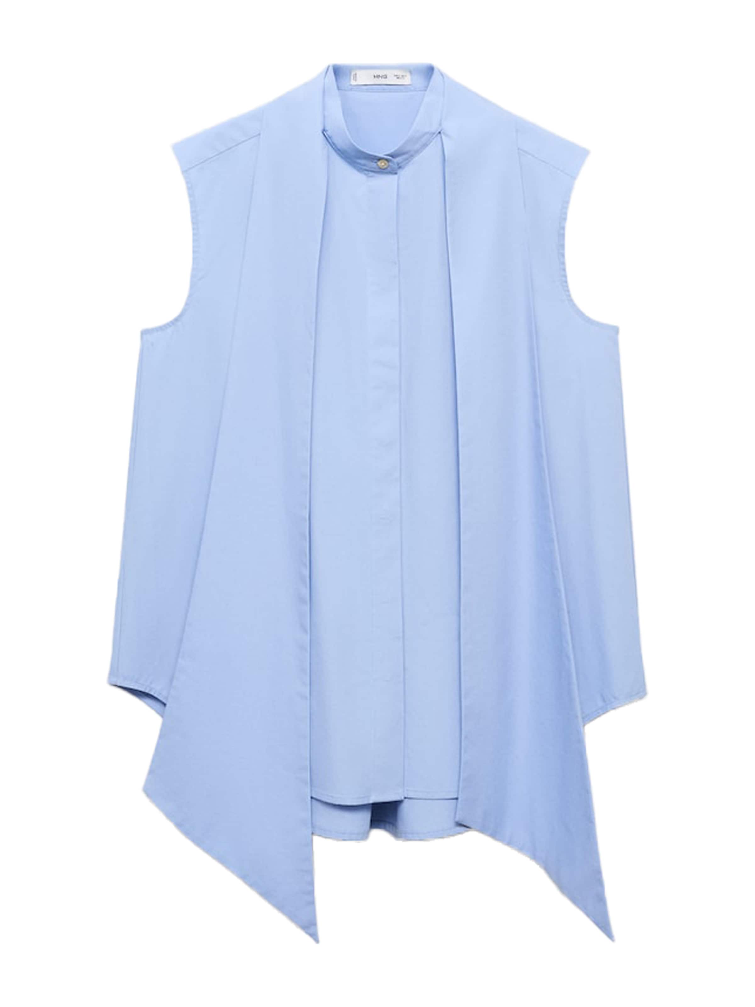 Bluză 'Bruna-H' de la MANGO pe albastru: față