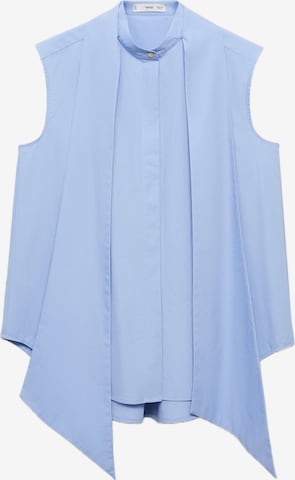 Bluză 'Bruna-H' de la MANGO pe albastru: față