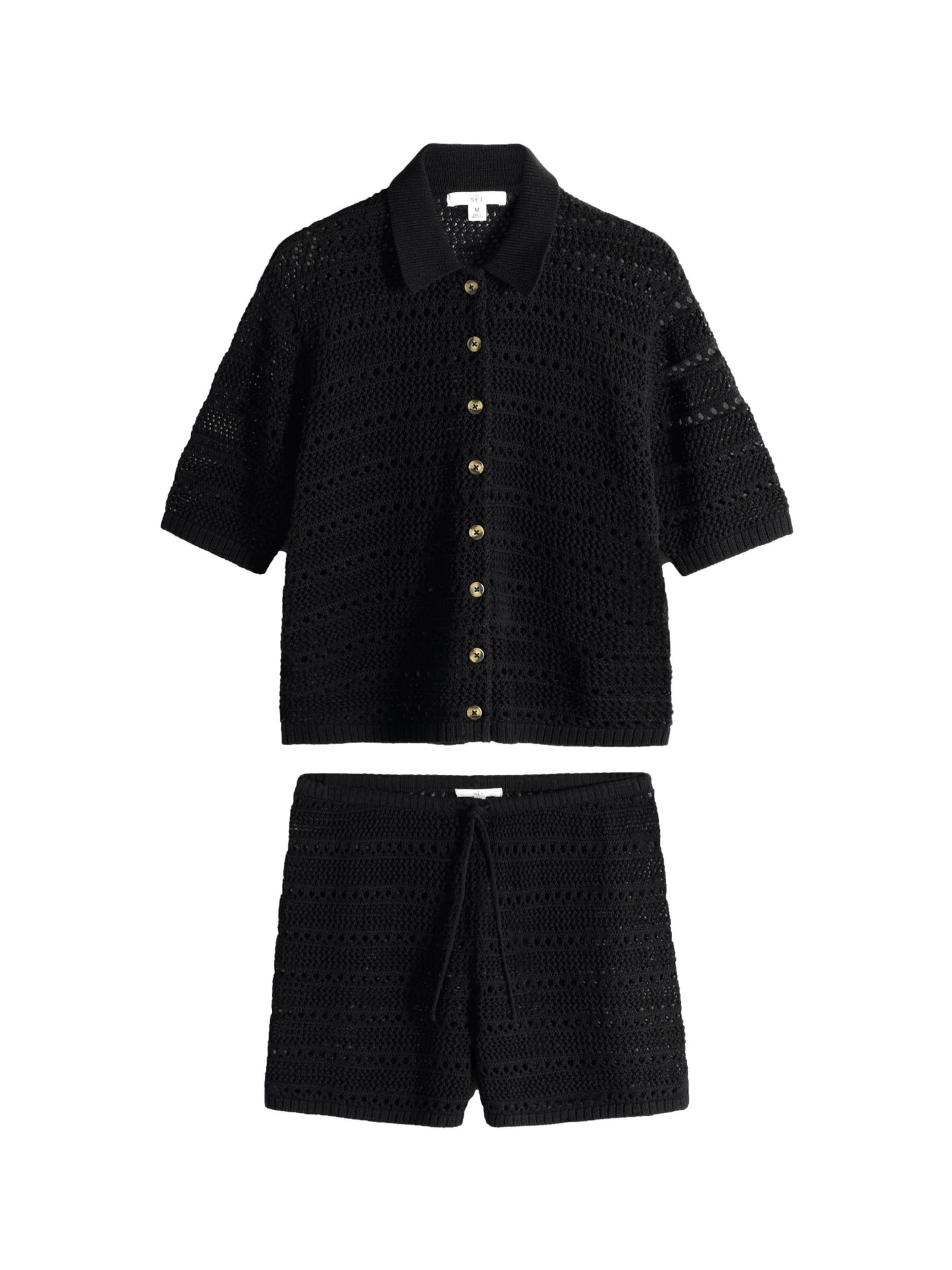 The Set Broekpak in Zwart: voorkant