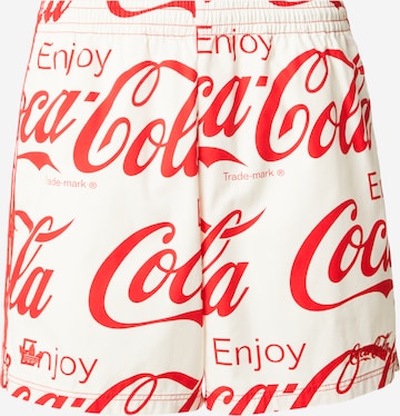 balta ADIDAS ORIGINALS Laisvas Kelnės 'Coca-Cola Classic': priekis