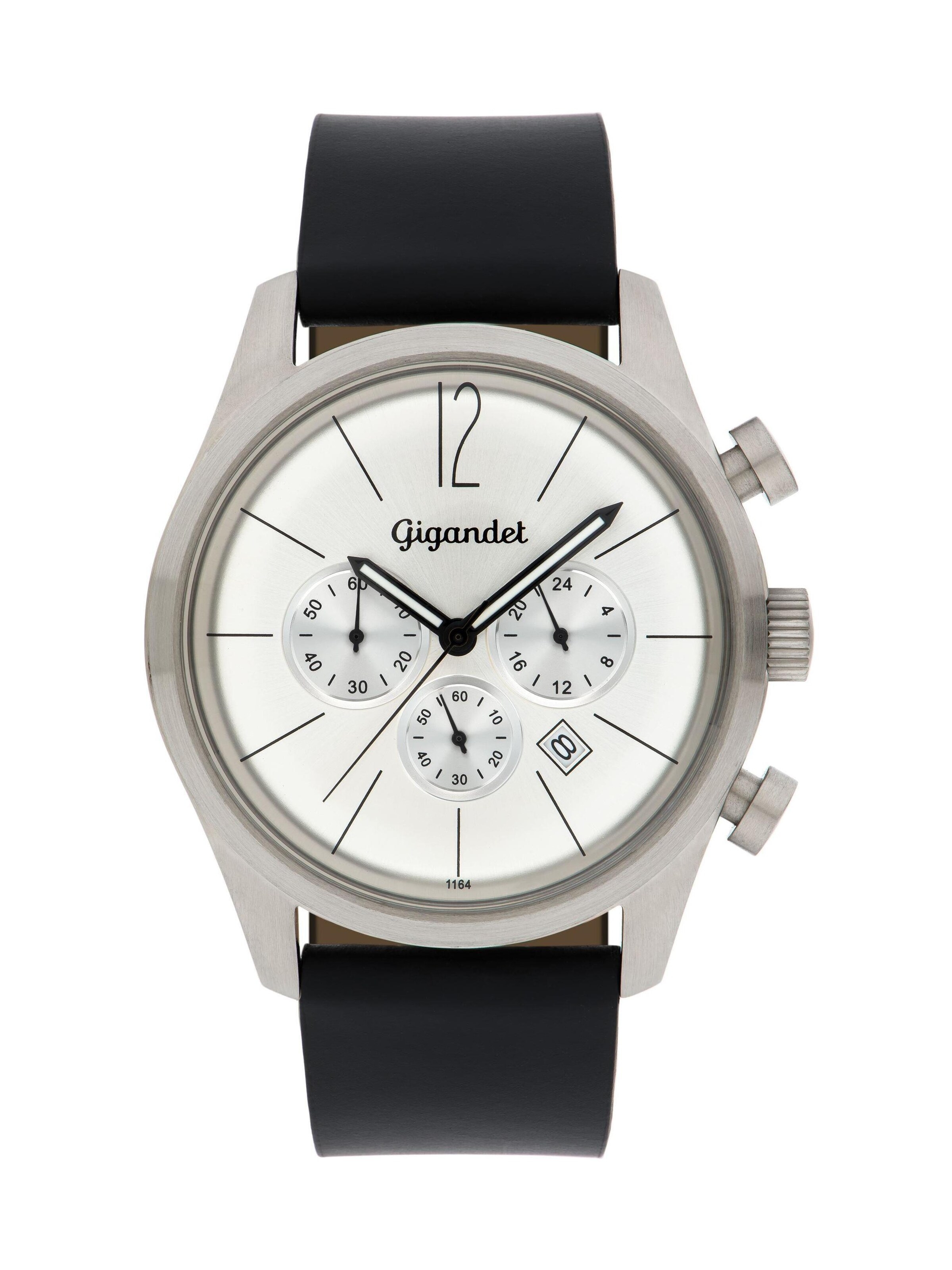 Montre à affichage analogique 'ART DECO' Gigandet en argent : devant