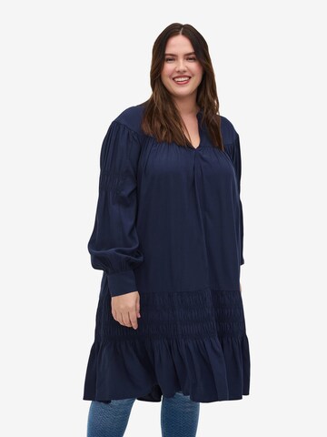 Zizzi Shirt Dress 'Rin' in Blue: front