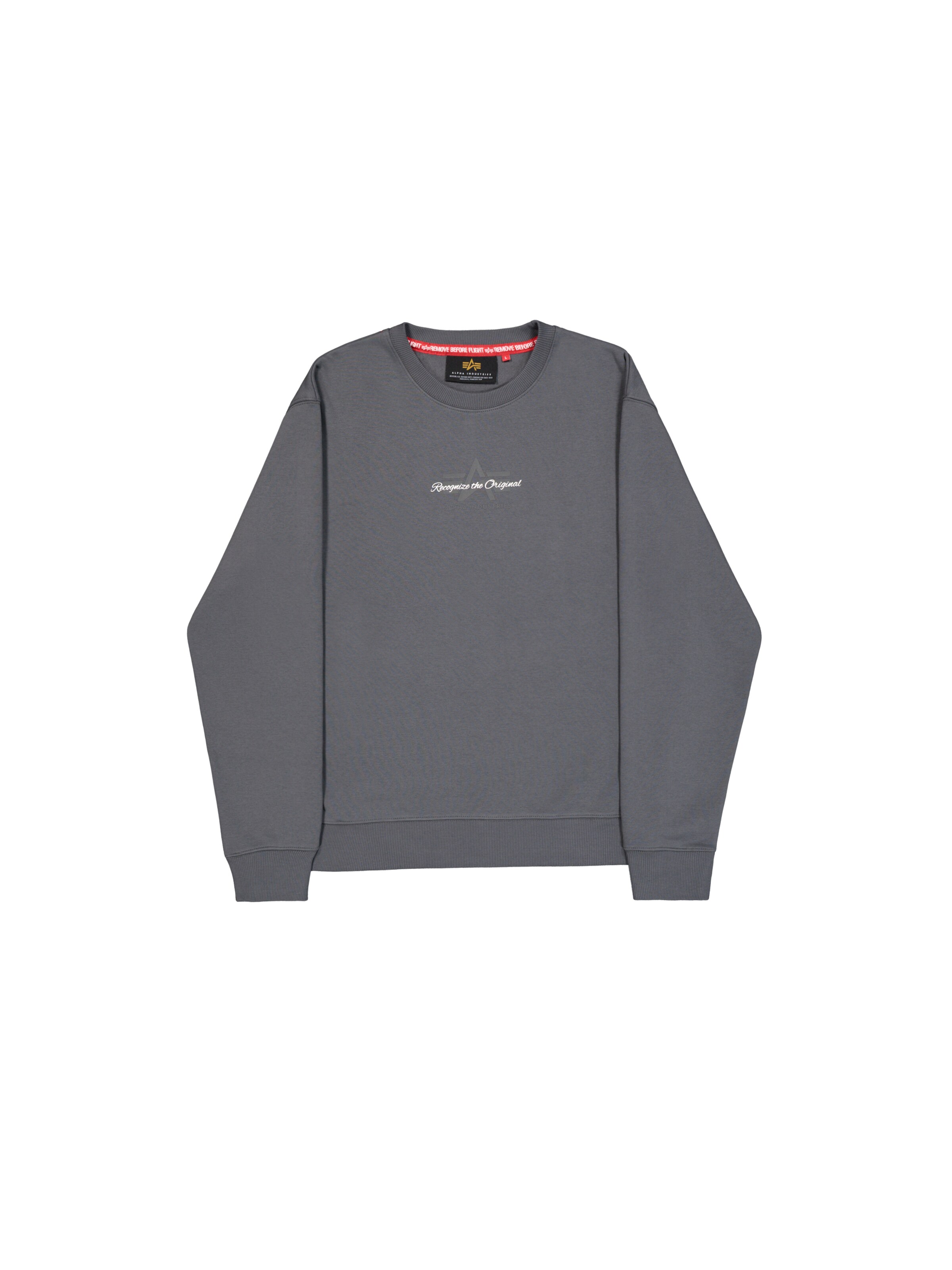 ALPHA INDUSTRIES Sweatshirt in Grau: Vorderseite