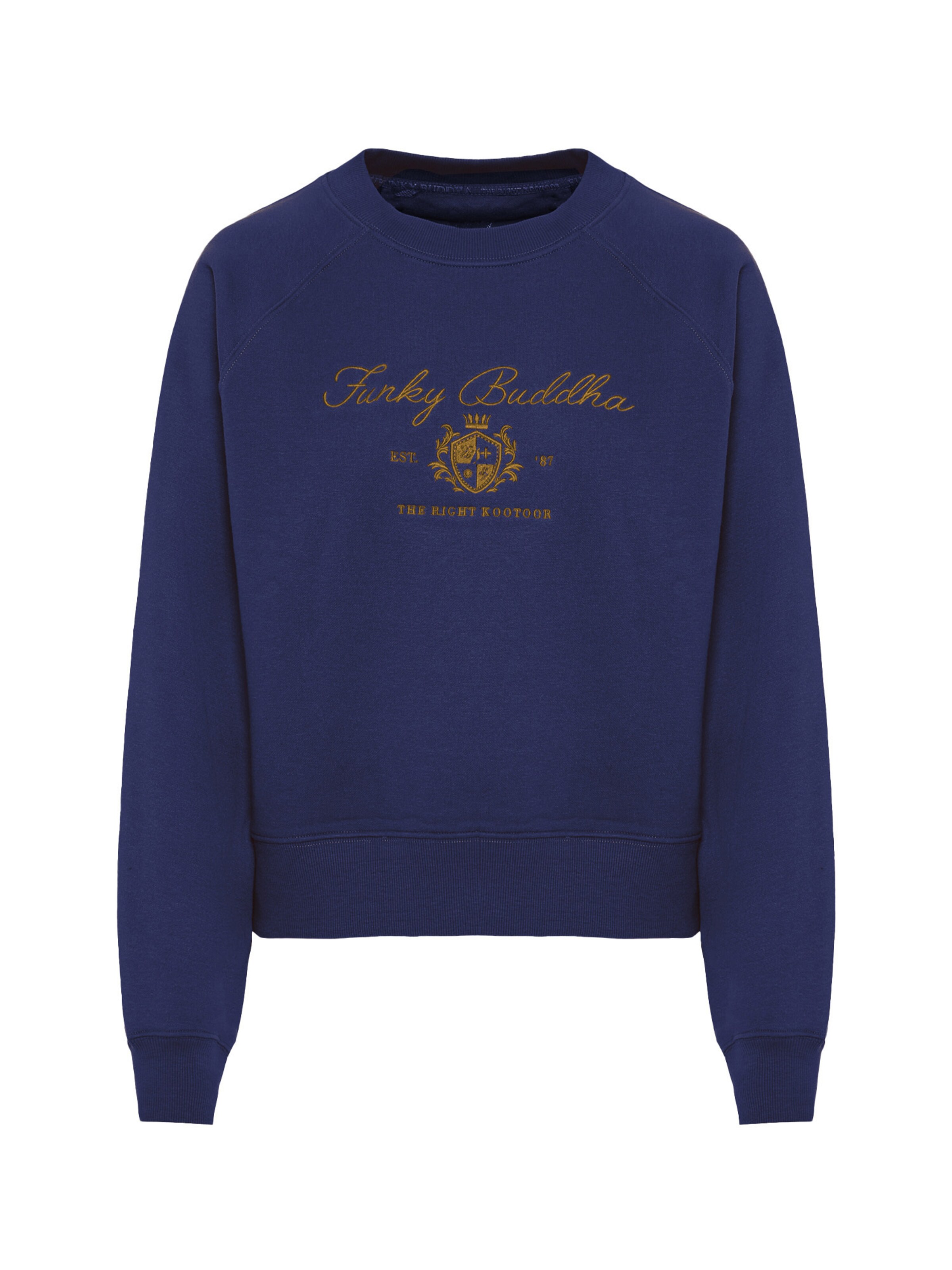 Sweat-shirt Funky Buddha en bleu : devant