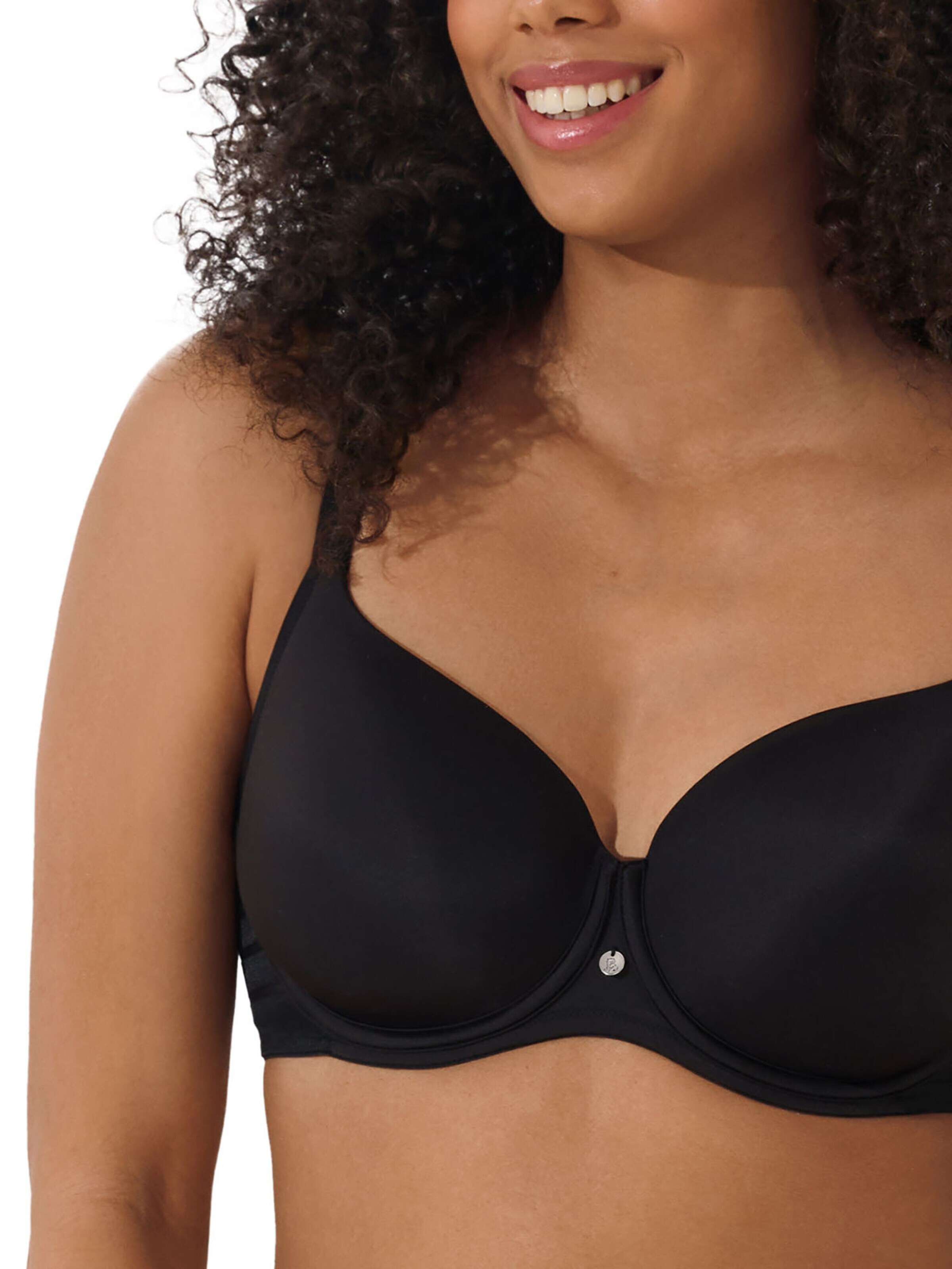 Lisca T-shirt Bra 'Alegra' in Black