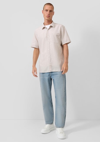 QS Comfort Fit Hemd in Beige