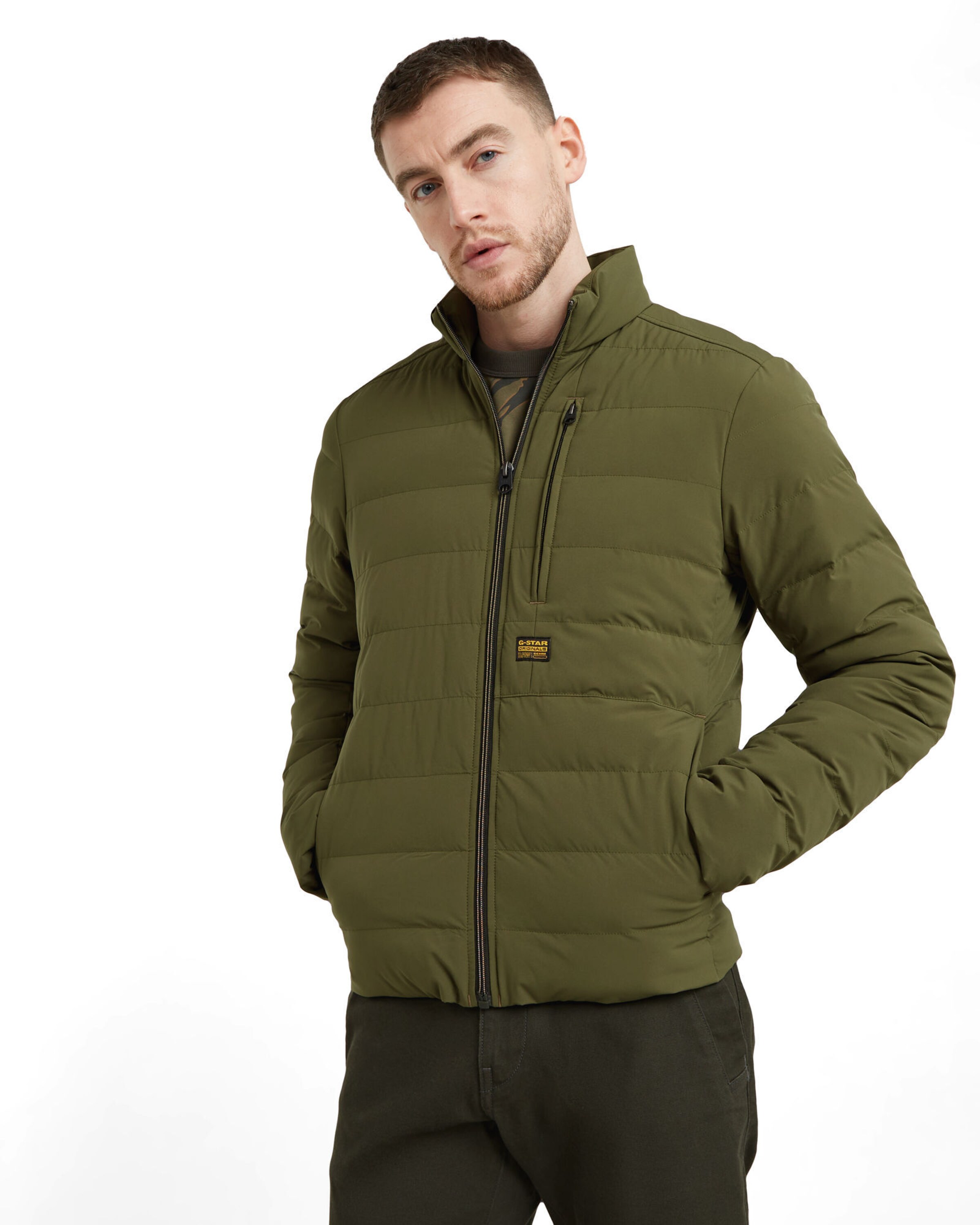G-STAR Between-Season Jacket 'Foundation' in Green: front