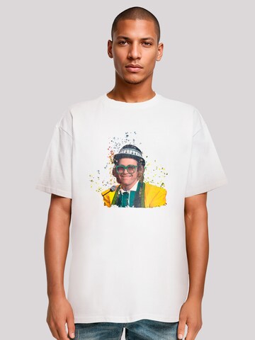 F4NT4STIC Shirt 'TV Times Elton John At The Piano 1977' in Wit: voorkant