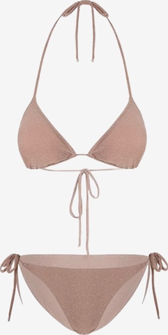 Triangle Bikini Rivus en marron : devant
