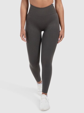 Smilodox Skinny Sporthose 'Elin' in Grau: Vorderseite