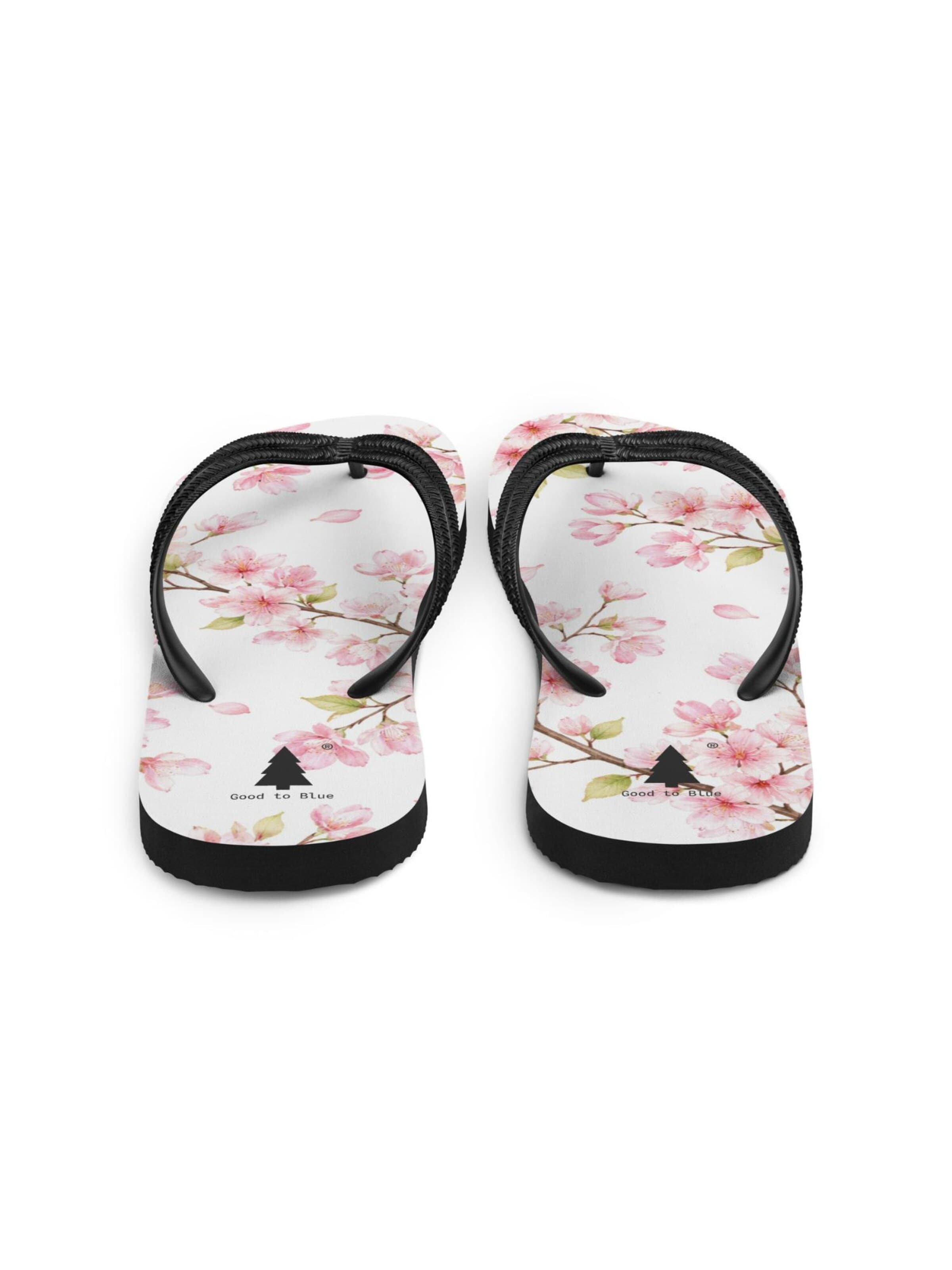 Good to Blue T-bar sandals 'Cherry Blossom' in White