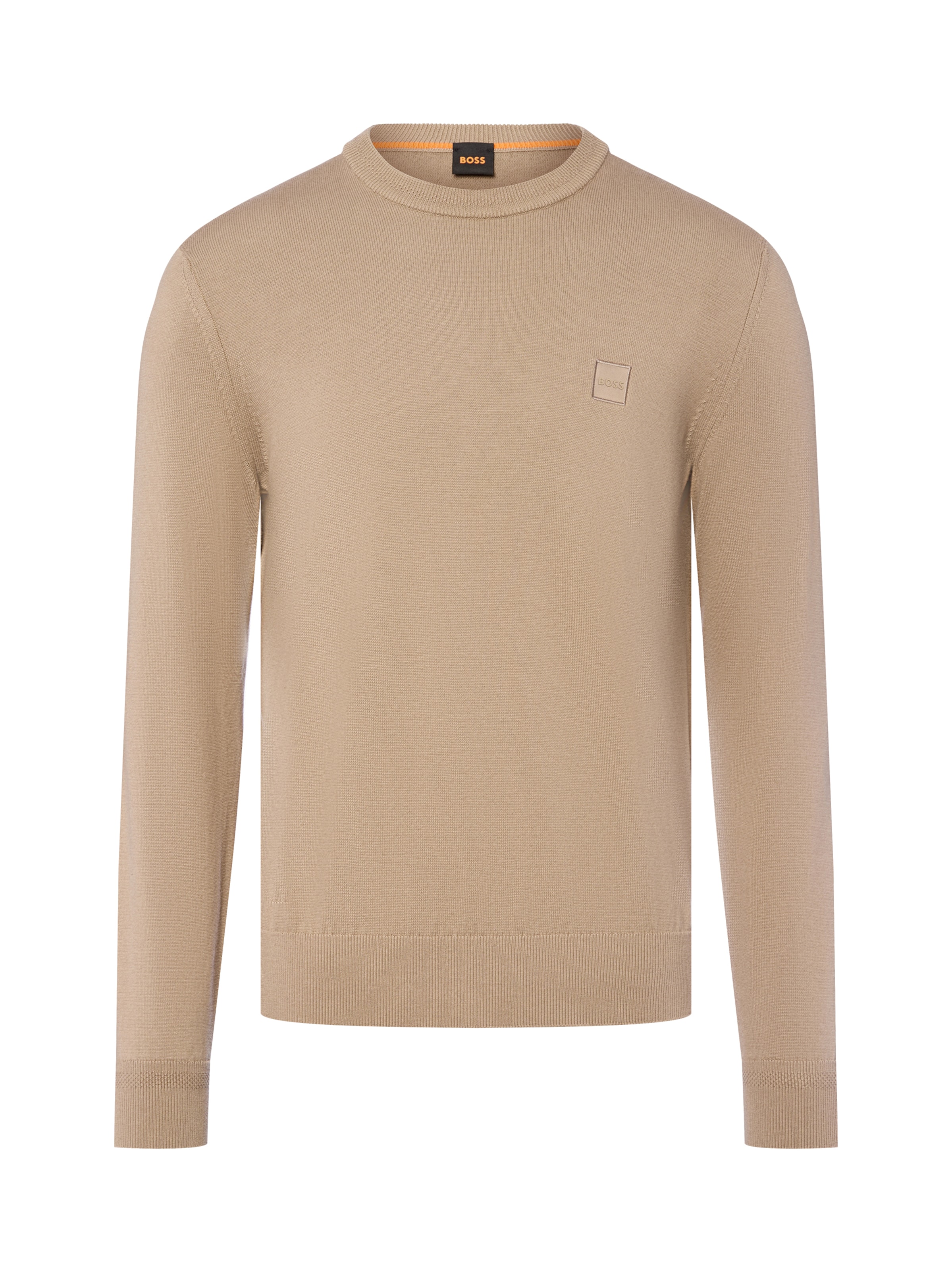 BOSS Trui ' Kanovano ' in Beige: voorkant