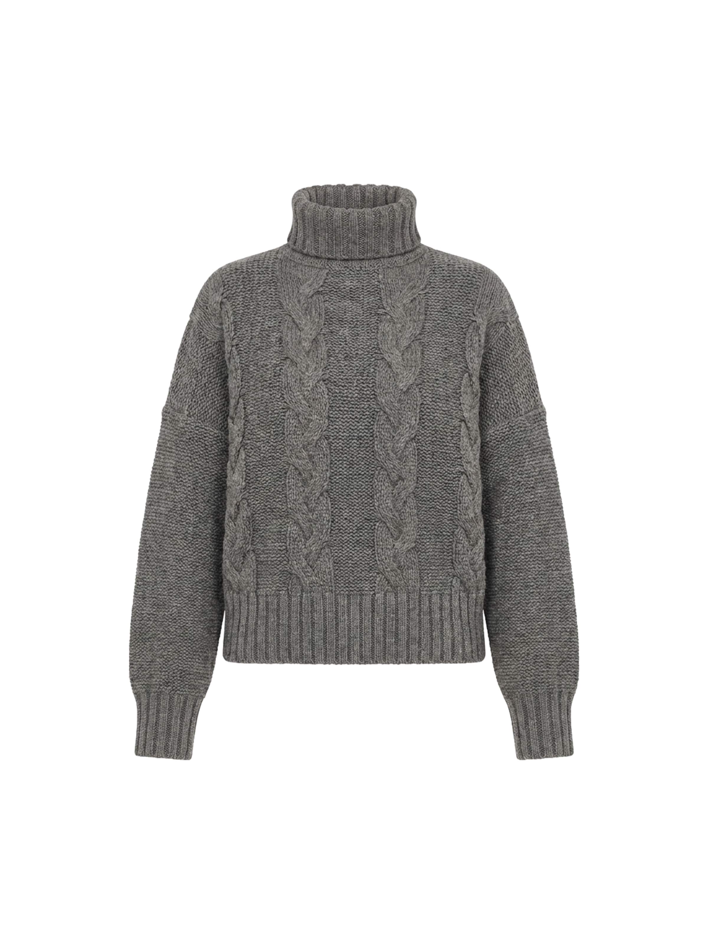 EDITED Pullover aus Wollmix 'Lilli' in Grau: Vorderseite