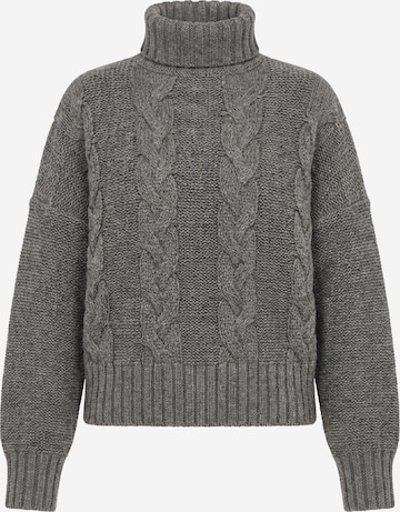 EDITED Pullover aus Wollmix 'Lilli' in Grau: Vorderseite
