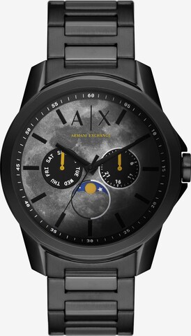 ARMANI EXCHANGE Analoguhr in Schwarz: predná strana